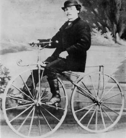 Picture Of Pierre Lallement On Bicycle 1870